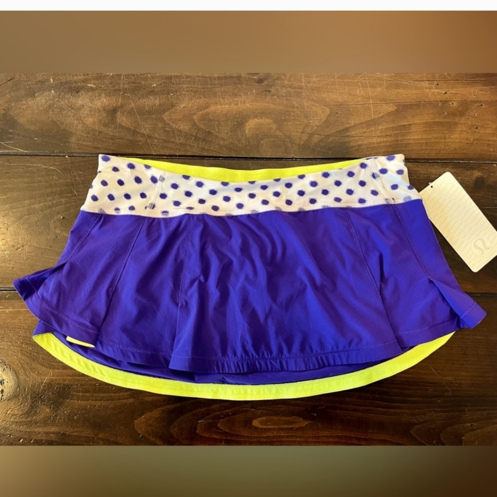 Blue and Yellow Athletic Skirt